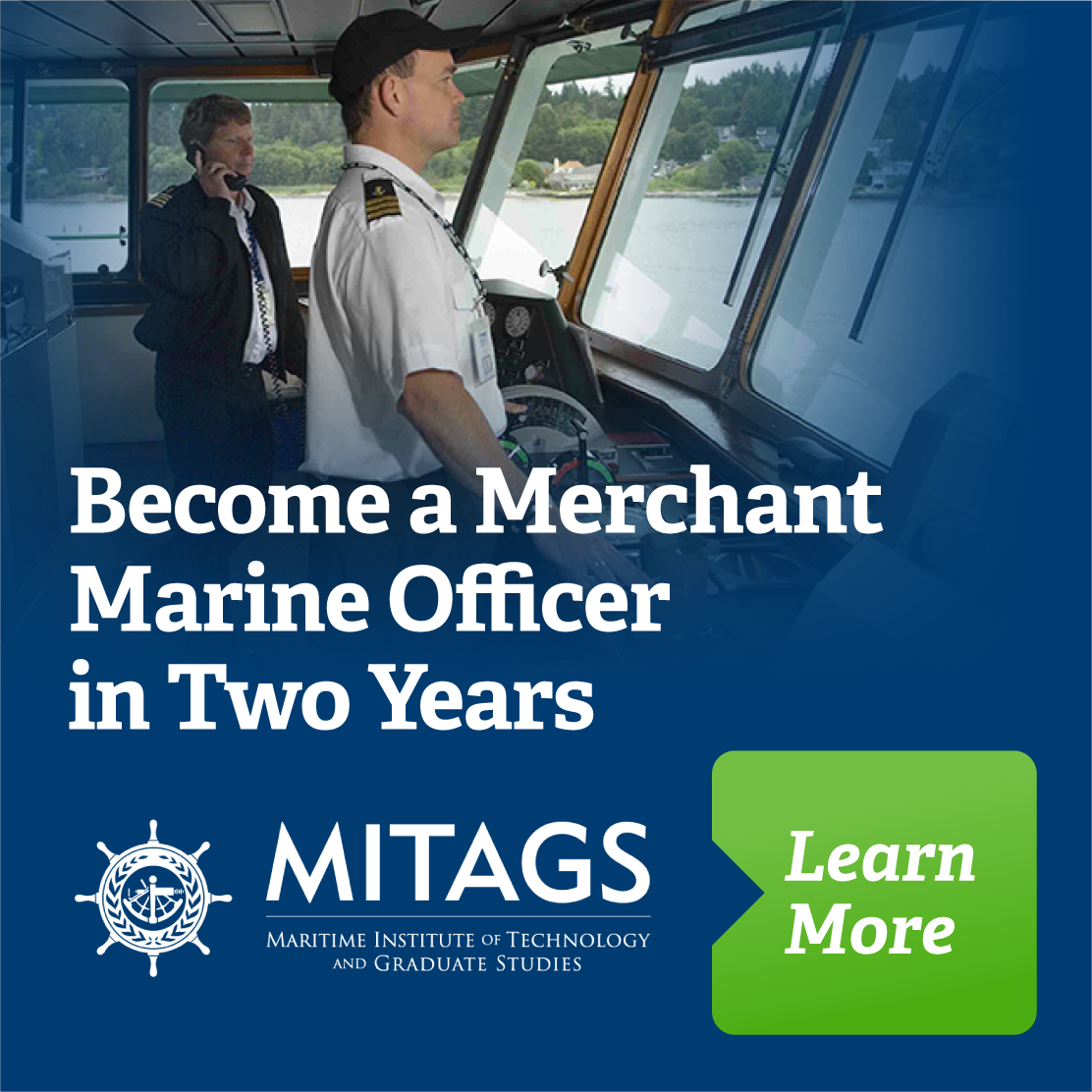 Merchant Marine Officer operating boat